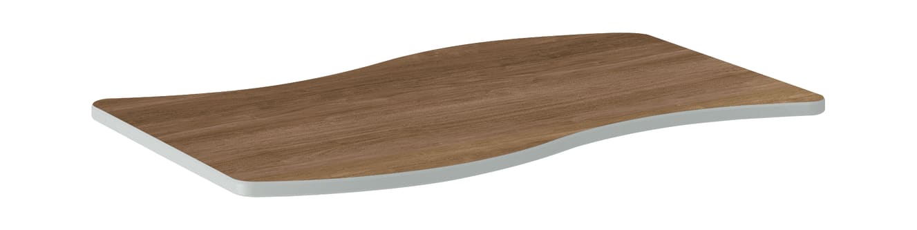 HON Build Table | Ribbon Shape | 54W x 30D | Pinnacle Laminate | Platinum TMold