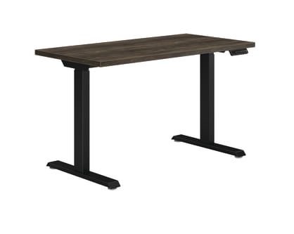 HON Coze Worksurface with Coordinate Height Adjustable Base |48W x 24D | Florence Walnut Laminate