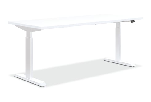 HON Coze Worksurface with Coordinate Height Adjustable Base Designer White