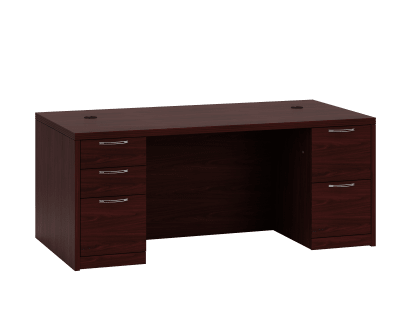 HON Valido Double Pedestal Desk Mahogany