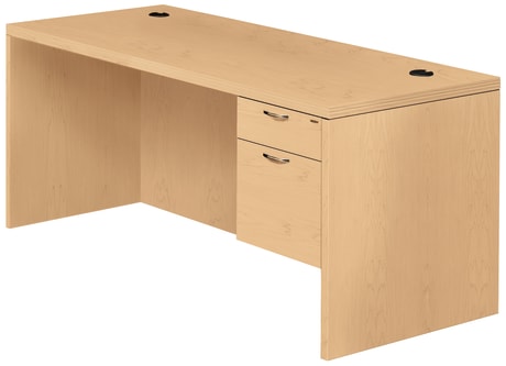 HON Valido Right Pedestal Desk Natural Maple