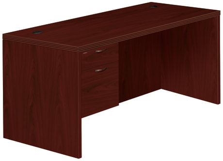 HON Valido Left Pedestal Desk Mahogany