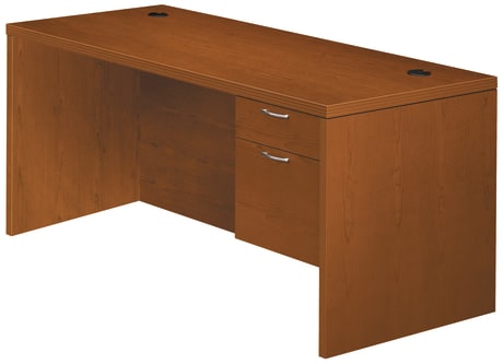HON Valido Right Pedestal Desk Bourbon Cherry