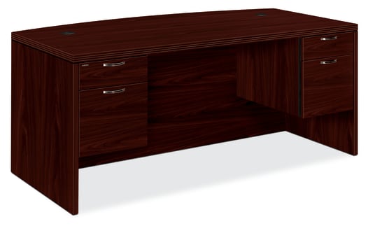 HON Valido Double Pedestal Desk Mahogany