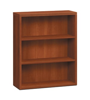HON Valido Bookcase | 3 Shelves | 36W | Cognac Finish