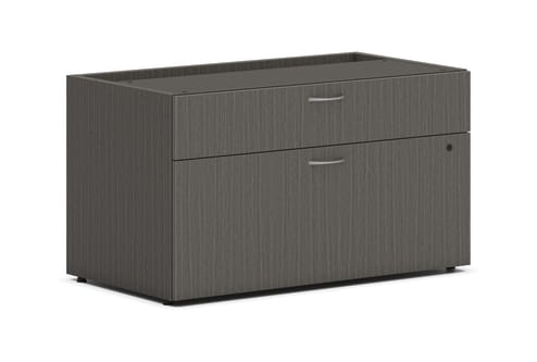 HON Mod Low Personal Credenza Shell | 2 Drawers | Without Top | 36W | Slate Teak Finish