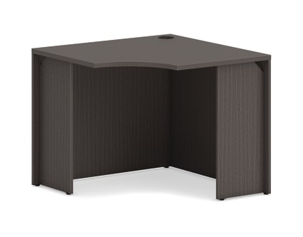 HON Mod corner Desk Shell | 36W | Slate Teak Finish