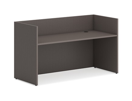 HON Mod Reception Desk Shell Slate Teak