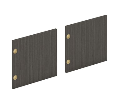 HON Mod Laminate Doors | Set of 2 | 66W | Slate Teak Finish
