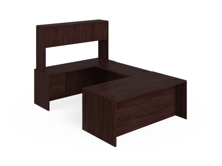 HON 10700 Series UWorkstation Mahogany