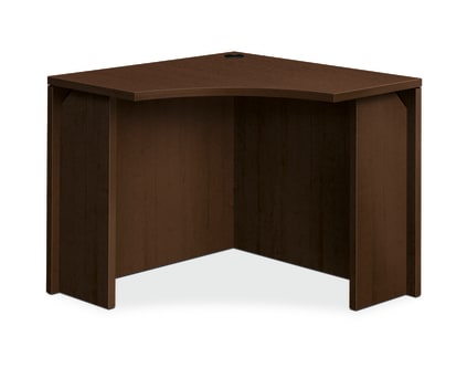 HON 10500 Series Curved Corner Desk | 36W x 18D | Mocha Finish