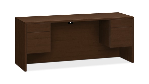 HON 10500 Series Credenza with Knee Space | 2 Box  2 File Drawers | 72W | Mocha Finish