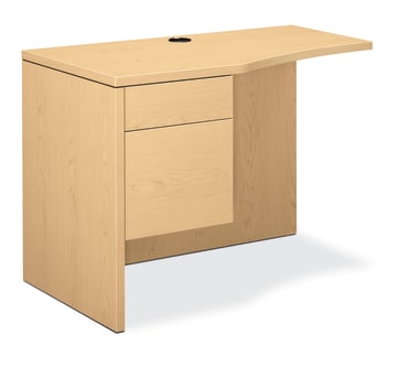 HON 10500 Series Curved Left Return | 1 Box  1 File Drawer | 42W | Natural Maple Finish