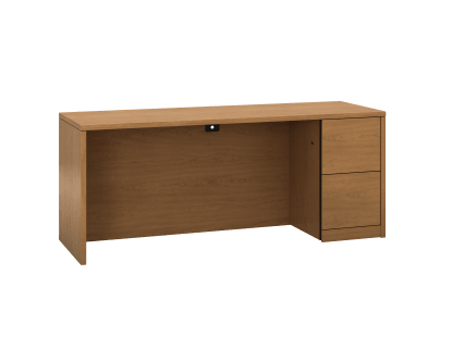 HON 10500 Series Right Pedestal Credenza | 2 File Drawers | 72W | Harvest Finish