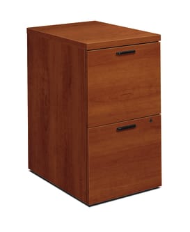 HON 10500 Series Mobile Pedestal | 2 File Drawers | 1534W | Cognac Finish