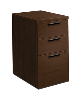 HON 10500 Series Mobile Pedestal | 2 Box  1 File Drawer | 1534W | Mocha Finish
