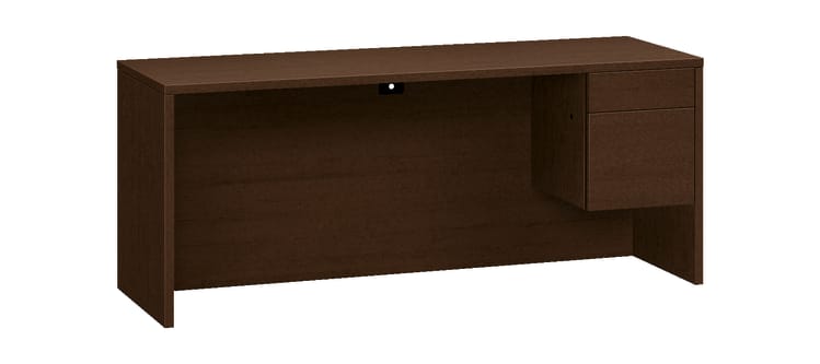 HON 10500 Series Right Single Pedestal Credenza Mocha