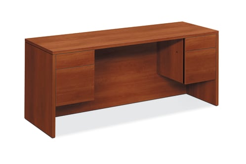 HON 10500 Series Credenza with Knee Space | 2 Box  2 File Drawers | 72W | Cognac Finish
