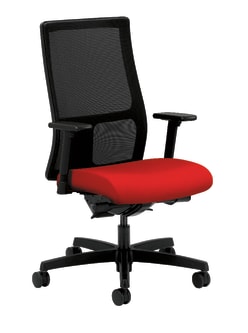 HON Ignition MidBack Mesh Task Chair | SynchroTilt Back Angle | Adjustable Arms | Ruby Fabric