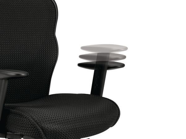 Wave mesh task chair in Black