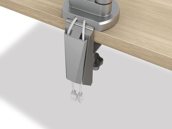 Dual monitor arm clamp