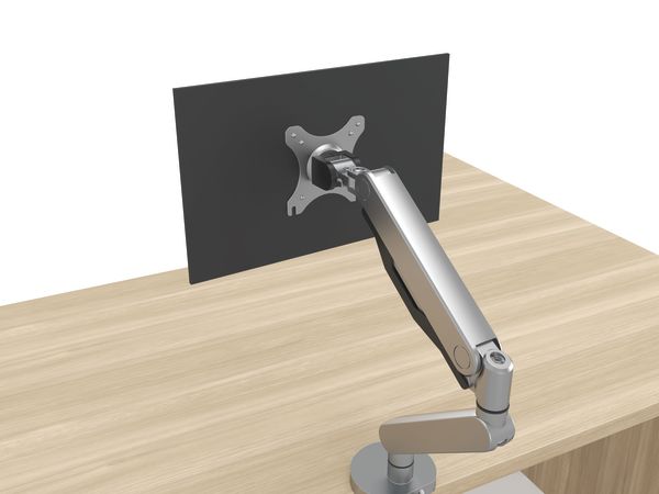 Single monitor arm with monitors