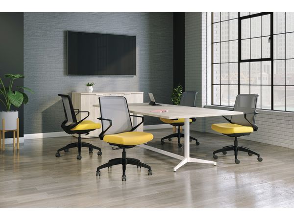 Cliq chairs with Preside conference table and credenza.