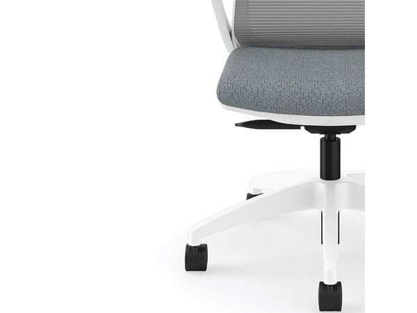 Cliq task chair in Gray with White frame