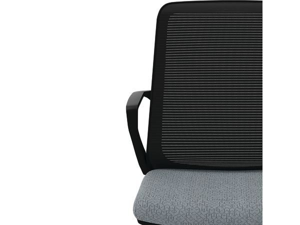 Cliq task chair in Gray with Black frame