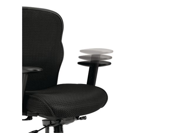 Wave mesh task chair in Black