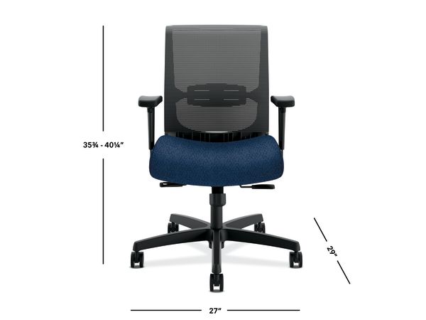 Convergence task chair in Navy with Black mesh and frame