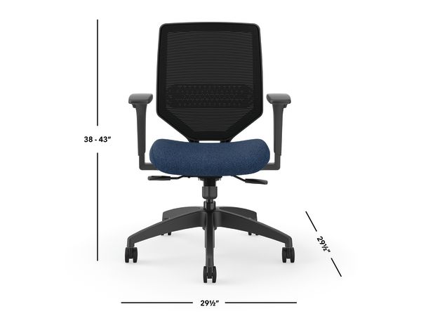 Solve task chair in Navy with Black mesh and frame