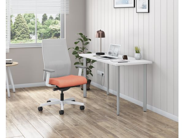 Ignition mesh task chair with Coze desk in home office