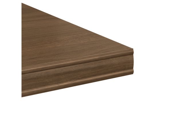 HON desks tri-oval edge in Pinnacle.