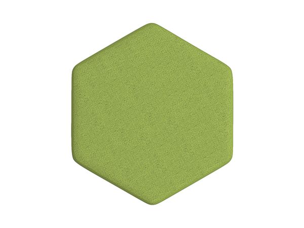 Top view of Tangram hexagon pouf.