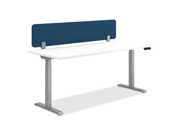 Fabric Up Mount Universal Screens shown with Coordinate desking