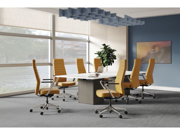 Cofi executive high-back chairs with Preside table.