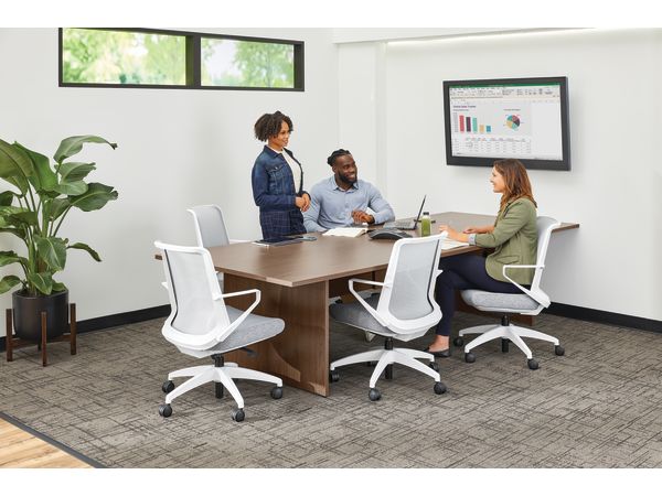 Mod Conference table with Cliq task chairs