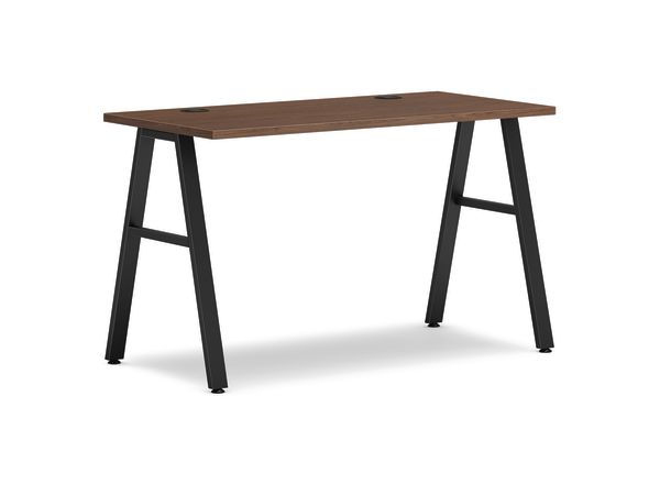 Mod table desk in Sepia Walnut and Black a-legs