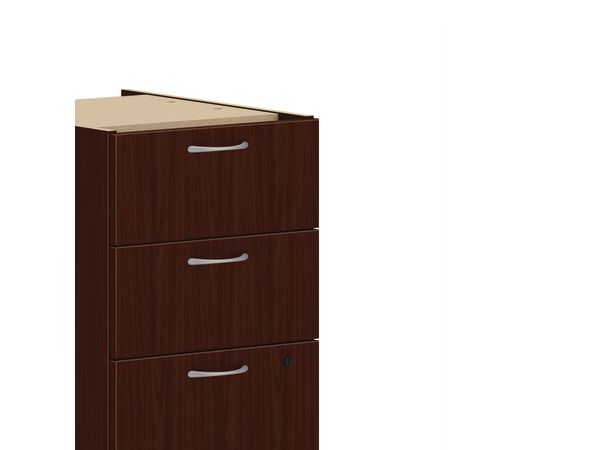 Mod box/box/file pedestal in Traditional Mahogany