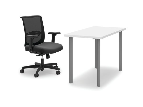 Coze desk with Convergence chair