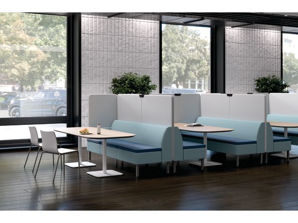 Astir Seating and Ruck Seating with Birk Tables.