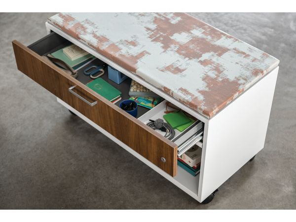 Contain Mobile Credenza with Credenza Cushion