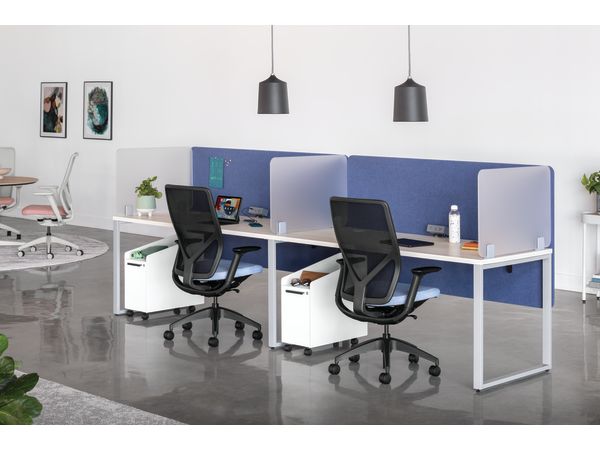 Flexion Seating, Voi Desks, Fuse Storage, Universal Screens, Tables