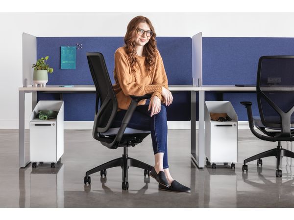 Flexion Seating, Voi Desks, Fuse Storage, Universal Screens