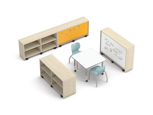 Storyline storage with SmartLink seating and Build table.