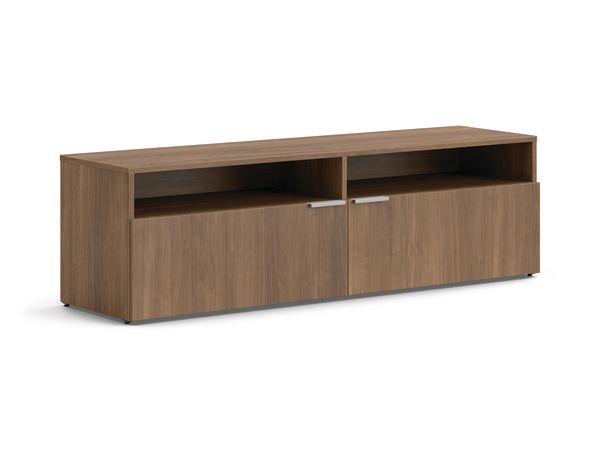 Low Credenza, 2 File Drawers, Open Top