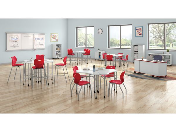 A classroom scene featuring SmartLink student desking and chairs.