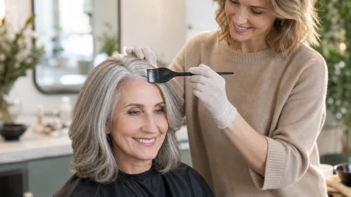 Salon gloss offers safe, natural shine for gray hair Salon gloss offers safe, natural shine for gray hair - salon gloss gray hair