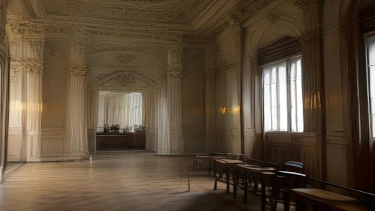 French court building interior.